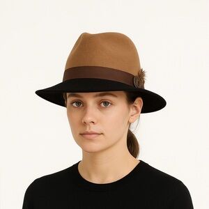 NEW beautiful 100% wool feather fedora.